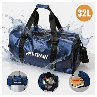 PROCHAIN Sporttasche Reisetasche Gym tasche, Elektrischer Shaker Protein (Ideal für Fitness, Yoga, Schwimmen und Reisen, 1-tlg., Leichter, hochwertiger Sportrucksack mit Schuhfach, Freizeitrucksack), Wasserdicht und Verschleißfest mit Schuhfach und Nassfach blau
