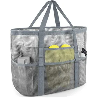 HEFEI XUJIE DIANPU Große Strandtasche Netztasche für Sandspielzeug TragbareMesh Strandspielzeug Tasche Sandspielzeug Netztasche mit Großer Kapazität Geeignet für Pool, Strand, Reisen