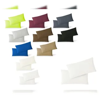 EXKLUSIV HEIMTEXTIL Kissenbezug Jersey 40 x 80 cm Weiss