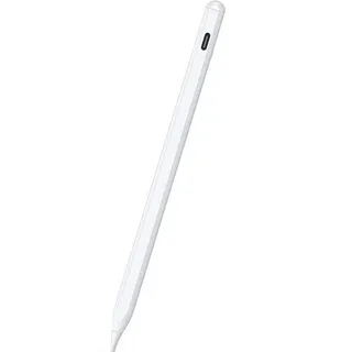 OKWISH Eingabestift Stift Stylus Pen Touchstift Pencil Touchscreen f. Apple iPad 2018-2023 (Magnetic kabelloses Aufladen, Hochpräzise Handflächenerkennung Neigungsempfindlich) Magnetisches Pen Kompatibel mit iPad iPad Pro iPad Mini iPad Air weiß