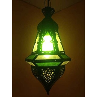 Marrakesch Orient & Mediterran Interior Deckenleuchten Orientalische Lampe Pendelleuchte Anya 35cm, Hängeleuchte, ohne Leuchtmittel, Handarbeit grün
