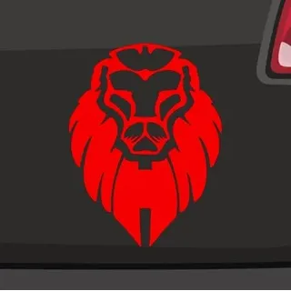 Löwenkopf Aufkleber -6 Größen 21 Farben- Löwe Afrika Savanne Tattoo Panthera Leo