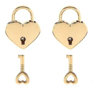 Mini-vorhängeschloss Mit Schlüssel Für Schmuckkästchen, Aufbewahrungsbox, Planer, 2er-set, Gold