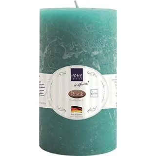 Kerze Stumpen Rustik petrol Ø 7cm, Höhe 12cm