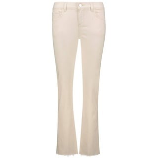 Goldgarn 5-Pocket-Jeans Damen Jeans ROSENGARTEN FLARE (1-tlg) weiß 28