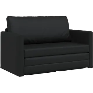 vidaXL Schlafsofa 110cm Schwarz Kunstleder
