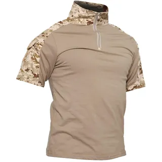 LiliChan Tactical Short Sleeves Herrenhemden Military Shirt Outdoor Shirt Tactical Combat Shirt mit Reißverschluss - M