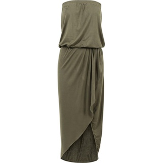 URBAN CLASSICS Shirtkleid Urban Classics Damen Ladies Viscose Bandeau Dress (1-tlg) grün