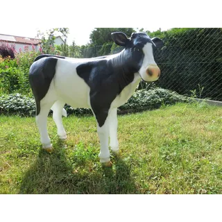 XL KALB~Premium Deluxe Gartendeko~LEBENSGROSS~Kuh~Gartendekoration Figur DEKO~Garten