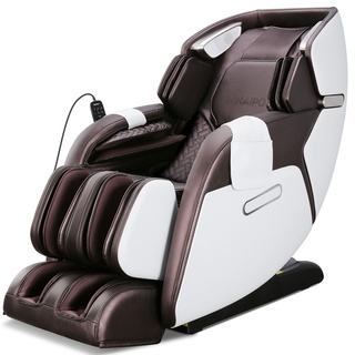NAIPO Massagesessel Shiatsu Massage Stuhl Zero Gravity für Ganzkörper, mit Heizung, SL Track, Klopfen, Kneten, Luft-Massage-System, Bluetooth 3D ...