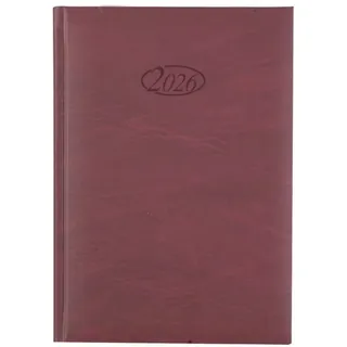 Livepac-Office Buchkalender 2026 / Chefkalender / Farbe: bordeaux
