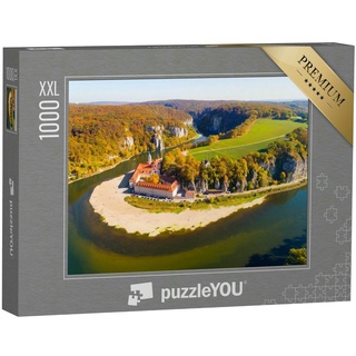 puzzleYOU Puzzle Kloster Weltenburg an der Donau in Bayern, 1000 Puzzleteile, puzzleYOU-Kollektionen Burgen, Deutschland