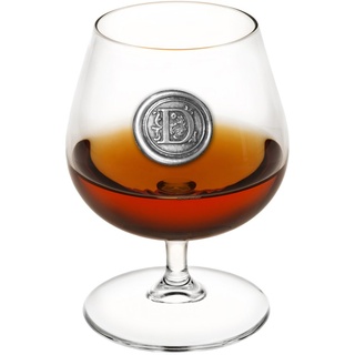 English Pewter Company 14,5 Unzen Brandy Cognac Snifter Glas mit Monogramm Initiale - personalisiertes Geschenk mit Ihrer Wahl der Initiale (D) [MON204]