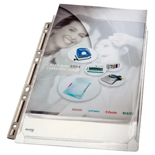 Leitz Prospekthüllen DIN A4 transparent genarbt 0,17 mm, 3 St.