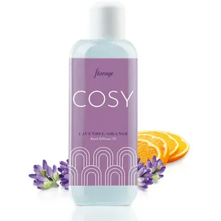 florage Raumduft Nachfüllflasche 500ml LAVENDEL ORANGE für Reed Diffuser Duftstäbchen, Aroma Nachfüller für Stäbchen, Nachfüllpack für Lufterfrischer zum nachfüllen, Raumerfrischer refill
