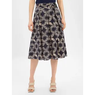 More & More A-Linien-Rock Damen Bedruckt Beige/Schwarz 34