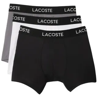 Lacoste Boxershorts Unterhose Trunks 3 Pack (3-St) schwarz M