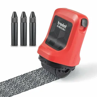 Trodat ID Protector+ Tintenroller Inkl. 3 Nachfülltinten Schwarz, Feuerrot, Kisse