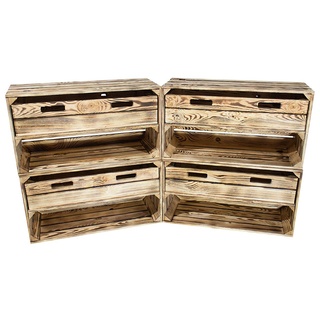 Geflammtes, breites Regal aus Holz mit Schublade, Basis für DIY Sitzregal/DIY TV Bank/kleine Kommode, neu, 7 68x40x30cm (2)