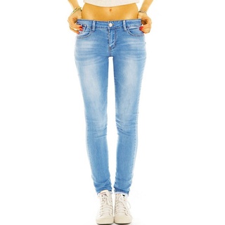 be styled Röhrenjeans Low Rise Jeans Hose Röhrenjeans Skinny Hüftjeans - Damen - j17l mit Stretch-Anteil, 5-Pocket-Style blau 42