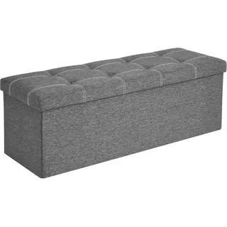 Songmics Sitzbank 110 x 38 x 38 cm Grau