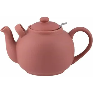 Plint Teekanne Plint Teekanne mit Sieb aus Edelstahl Steingut 2,5 Liter 5 Farben rot