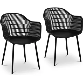 FROMM & STARCK Lehnstuhl Kunststoff schwarz 2er Set