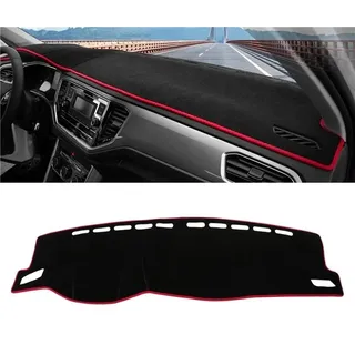 Armaturenbrett Abdeckung Matte Für VW Für T-ROC Für TROC 2018 2019 2020 2021 2022 2023 Auto-Armaturenbrett-Abdeckung Sonnenschutzmatten Vermeiden Sie Lichtpad(A Red Side LHD)