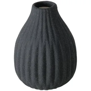 BOLTZE GRUPPE GmbH Dekovase Keramikvase mit Rillen, ESKO (einzeln) schwarz 11.5 cm