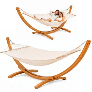 Amanka Xxl-Hängematte, Beige, Holz, 120x2.5x325 cm, Gartenmöbel, Hängematten