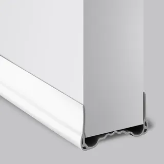 Flintronic Zugluftstopper für Türen, 1m Silikon Türdichtung, für 3.5-5cm Dicke Türen mit Einem Spalt Unten von 0.35-2cm Geeignet, Luftzugstopper für Tür Dichtung Unten Schallschutz Kälteschutz(Weiß)