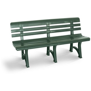 Bica Gartenbank Olimpia grün Ideal für Garten Sitzbank, Parkbank weiß