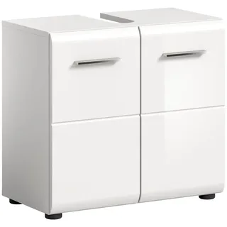 Möbel Boss Waschbeckenunterschrank 60 x 54 cm Weiß Hochglanz