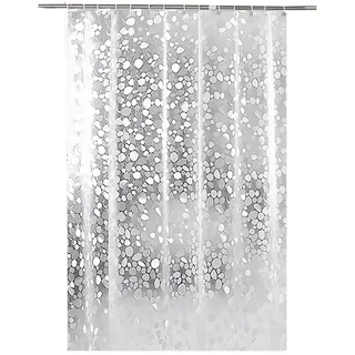 Duschabtrennung Aus Pvc Mit 12 Haken, Wasserdicht, Schimmelresistent, Weiß, 180 X 180 Cm / 180 X 200 Cm