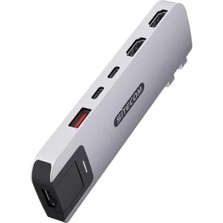 Sitecom MacBook Pro Multiport Hub 6-in-2 Silber