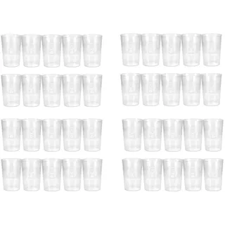Jägermeister Gläser-Set Jägermeister Glas Plastik Becher 0,2 l - 80er Set