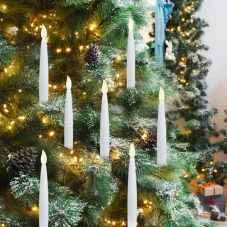Housoutil LED-Weihnachtsbaumkerzen Mit 3D-Flamme, Christbaumkerzen Als Dekoration Mit Clip Für Weihnachten, Weihnachtsbaum, Halloween Party