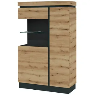 Die Möbelfundgrube Vitrine Corte 104 x 40 x 164 cm Braun