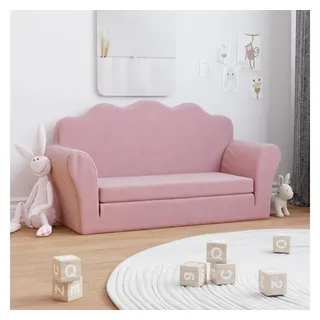 vidaXL Schlafsofa 2-Sitzer rosa weich