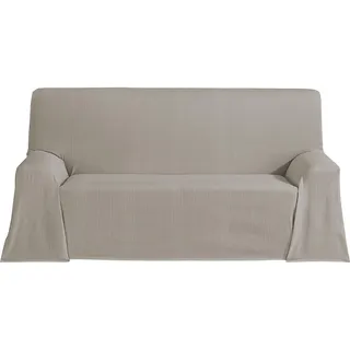 ECOMMERC3 Mehrzweck-Tagesdecke, Größe 180 x 260 cm, für Sofa oder Bett, Mehrzweck-Tagesdecke, Leinen, dekorativ, für Sofa, Bett, Sofaüberwurf, leicht und elegant, Leinfarben