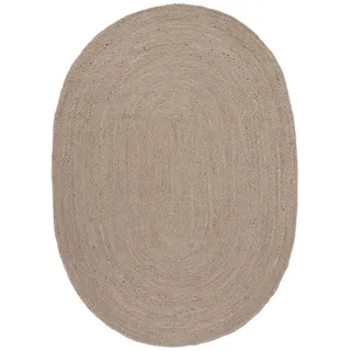 carpetfine Juteteppich Naturfaser", beige Taupe handgewebt aus 100%Jute, in rund und oval, viele Größen
