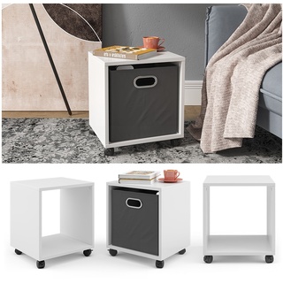Vicco Rollcontainer für Faltbox Bürocontainer 1 Fach Aktenregal Büroregal Regal