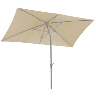 Schneider-Schirme Schneider Sonnenschirm Porto, natur, 300 x 200 cm rechteckig, 643-02, Gestell Stahl, Bespannung Polyester, 6.7 kg