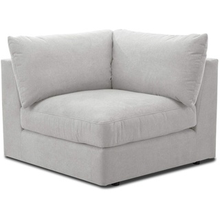 CAVADORE Sofa-Modul "Fiona" Spitzecke / Ecke für Wohnlandschaft oder XXL-Sessel / 107 x 90 x 107 / Webstoff beige