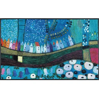 Wash+Dry Stadt in Blau 50 x 75 cm Blau