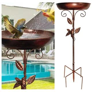 Zyluniy Winterfeste Vogeltränke (30.5cm/12in) - Premium Vogelbad Garten mit Ständer, Stabiles Wasserschale Garten für Vögel, Vogeltränke Ständer Winterfest & Rostfrei, Wassertränke für Vögel mit Stab