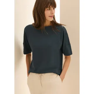Cecil T-Shirt, mit Knopfdetail Cecil slate khaki L (42)