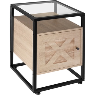 Nachttisch Kidderminster 40x43x60,5cm - Industrial Holz hell, Eiche Sonoma