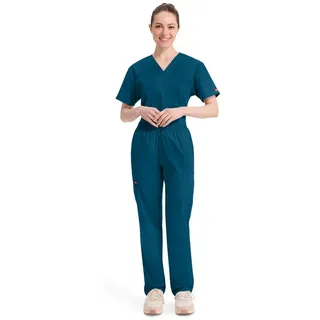 Dickies Schlupfhose, Unisex OP Hose mit Gummibund, Pflegehose, EDS Every Day Scrubs mit Cargotaschen blau XS