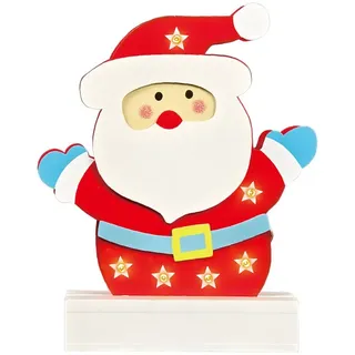 Trendline Weihnachtsmann Holz 19 x 5,5 x 23 cm weiß/rot